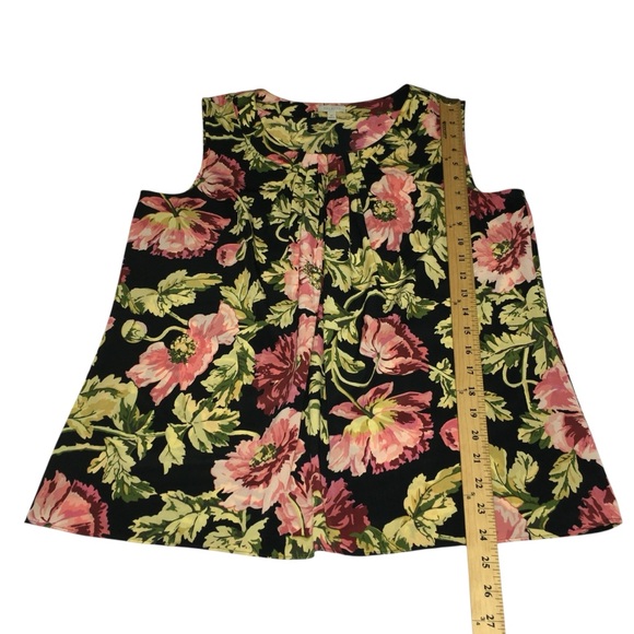 TALBOTS Factory Sleeveless Front Pleated Top Blouse - Women’s Medium - Picture 4 of 13